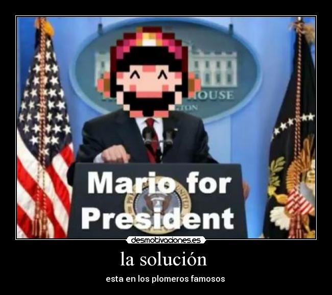 la solución  - esta en los plomeros famosos 