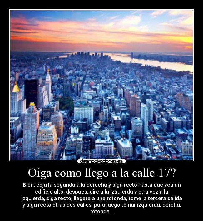 Oiga como llego a la calle 17? - 