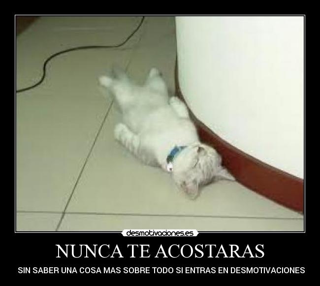 NUNCA TE ACOSTARAS -