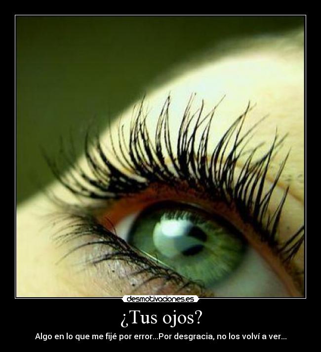 ¿Tus ojos? -