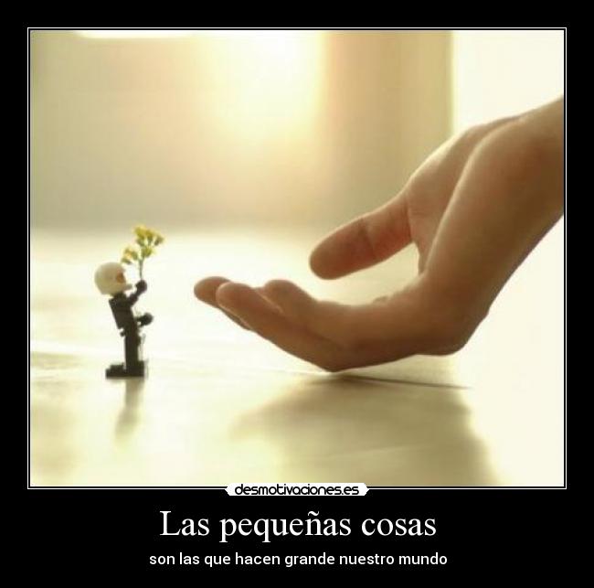 Las pequeñas cosas - son las que hacen grande nuestro mundo