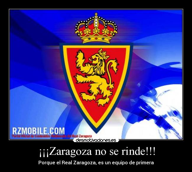 ¡¡¡Zaragoza no se rinde!!! - Porque el Real Zaragoza, es un equipo de primera