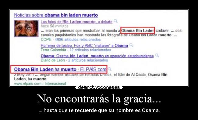 No encontrarás la gracia... -