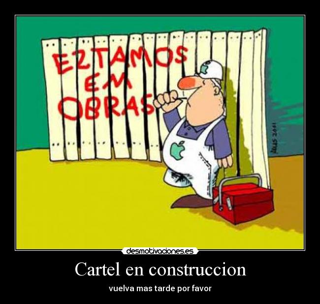 Cartel en construccion - 