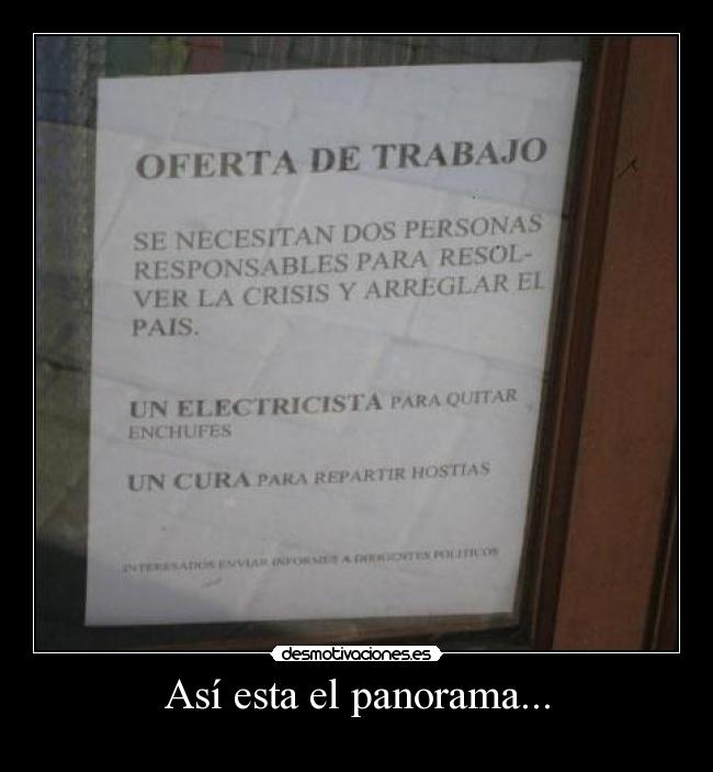 Así esta el panorama... - 