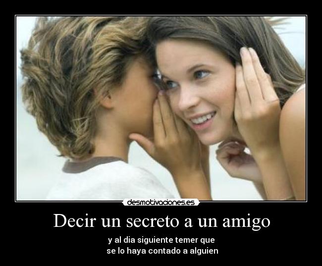 Decir un secreto a un amigo -