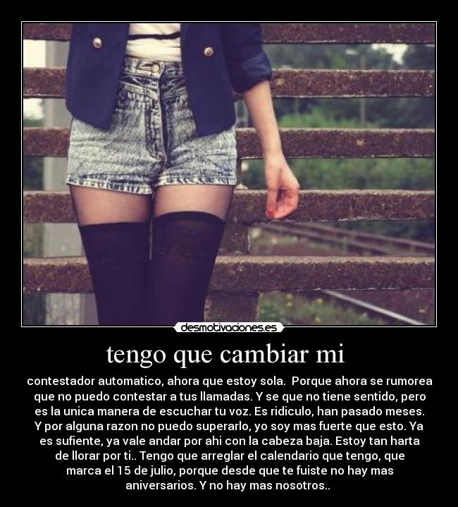 tengo que cambiar mi -