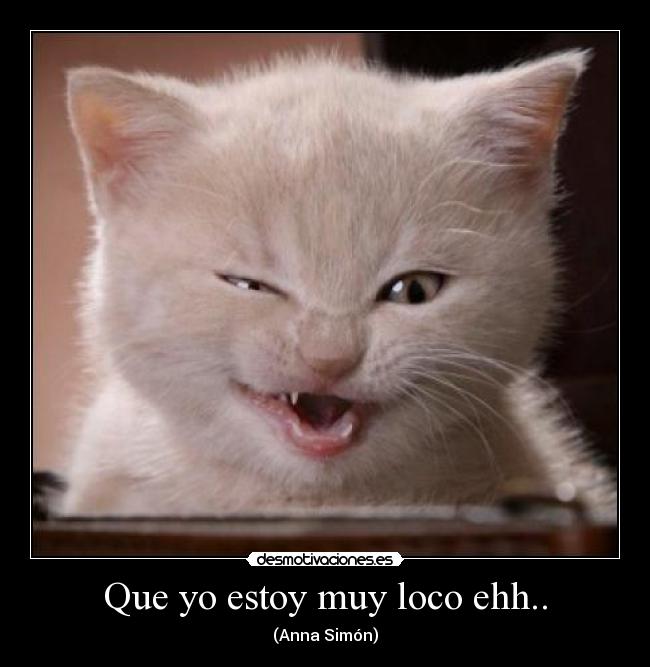Que yo estoy muy loco ehh.. -
