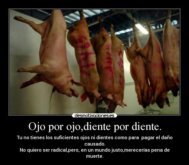Ojo por ojo,diente por diente. -