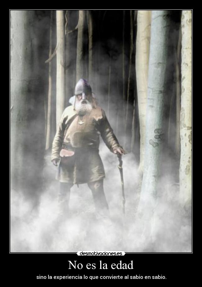 No es la edad - sino la experiencia lo que convierte al sabio en sabio.