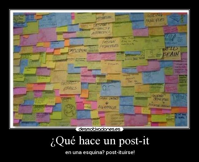 ¿Qué hace un post-it - 