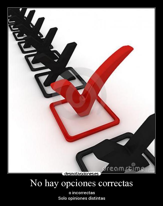 No hay opciones correctas - 