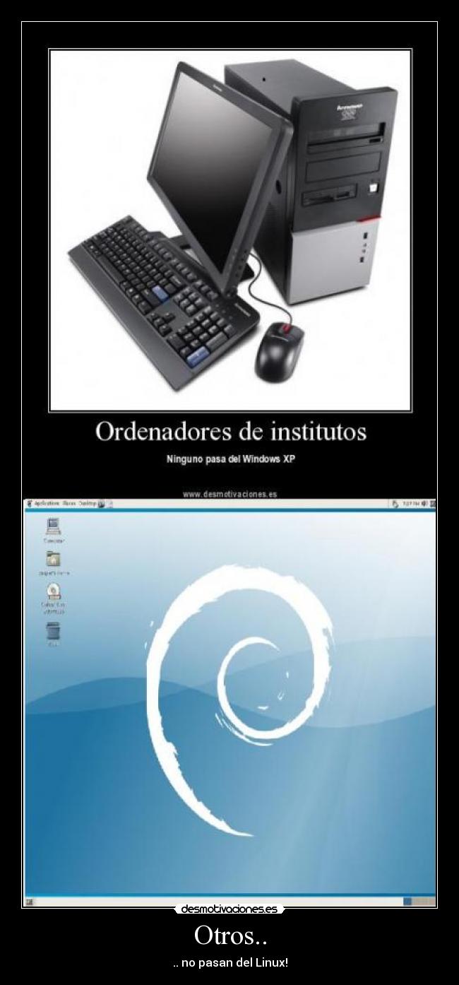 carteles windows pc linux desmotivaciones