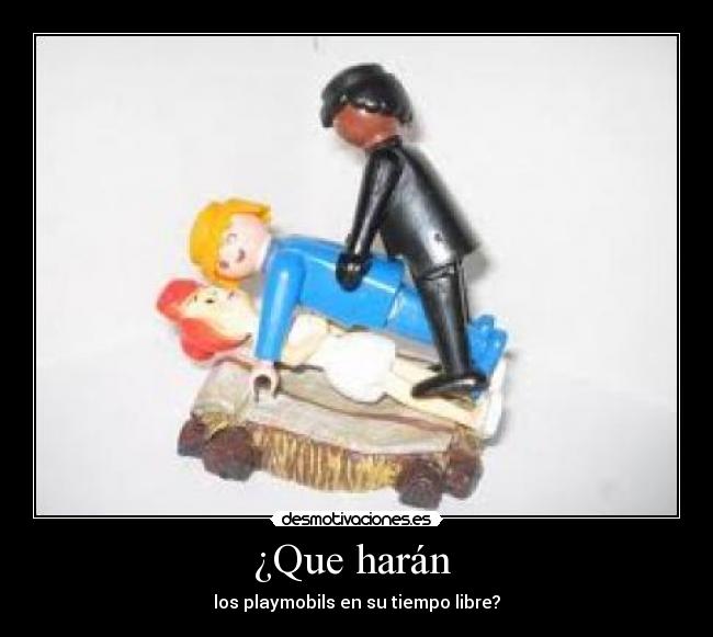 ¿Que harán  - los playmobils en su tiempo libre?