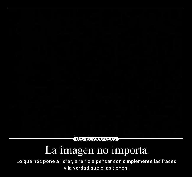 La imagen no importa - 