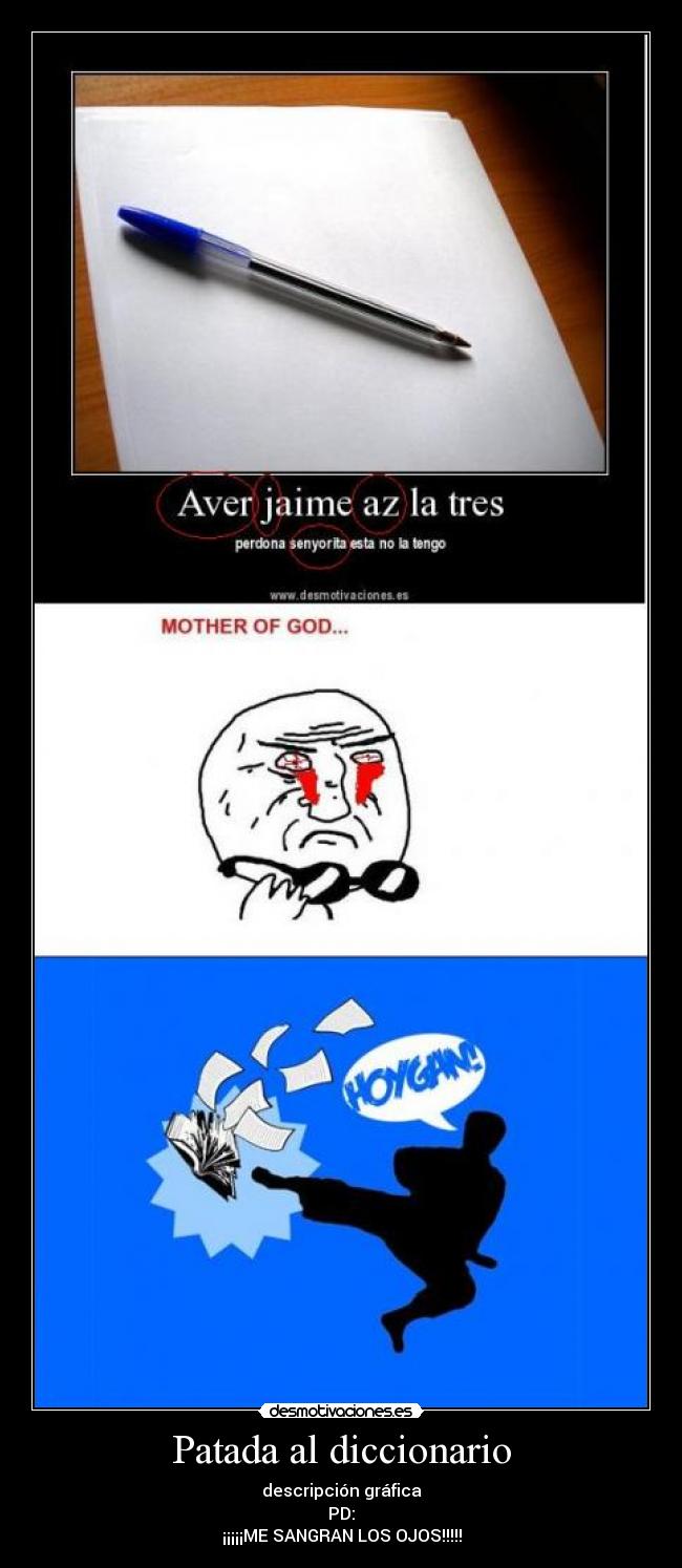 carteles patada diccionario desmotivaciones