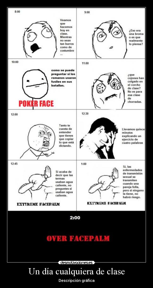 carteles facepalm extreme facepalm no over facepalm poker face desmotivaciones