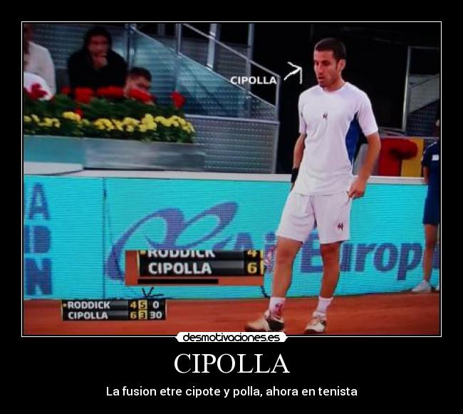 CIPOLLA - La fusion etre cipote y polla, ahora en tenista