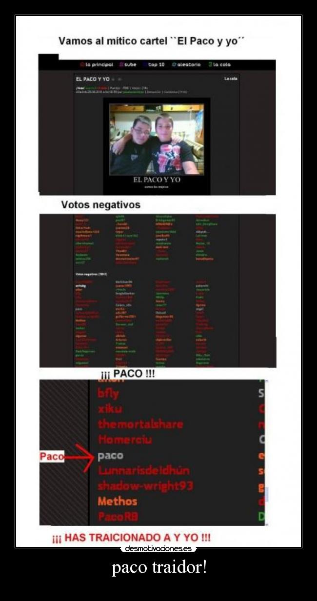 paco traidor! - 