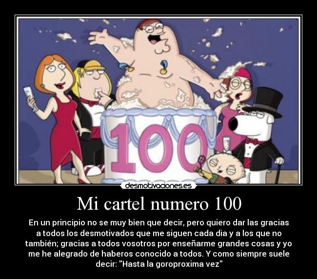 Mi cartel numero 100 -