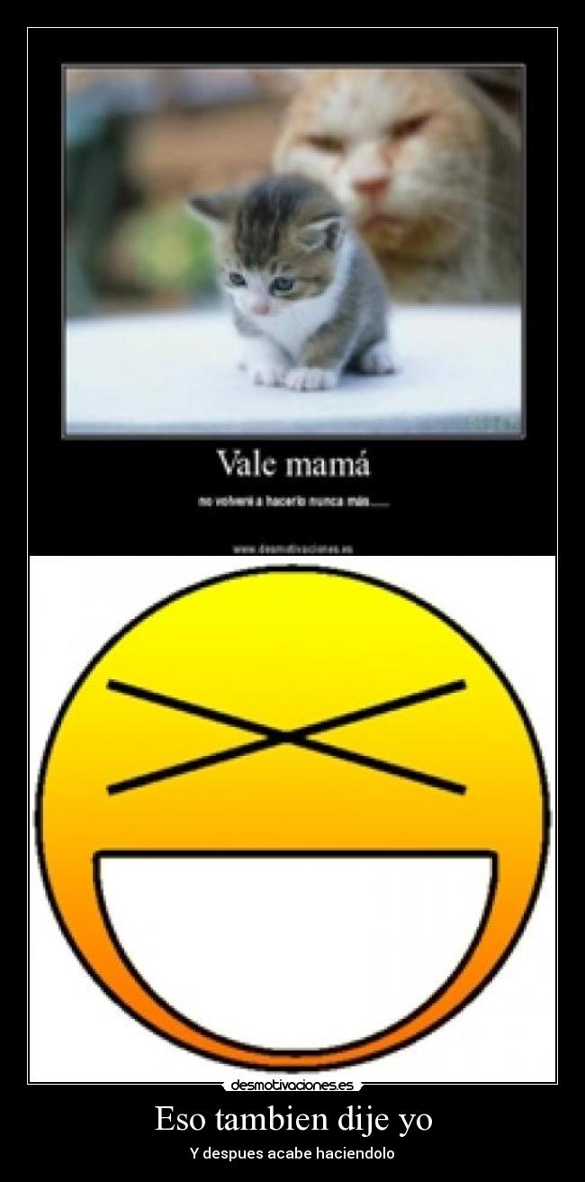 Eso tambien dije yo - Y despues acabe haciendolo