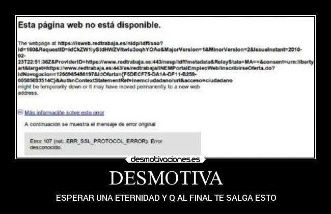 DESMOTIVA - ESPERAR UNA ETERNIDAD Y Q AL FINAL TE SALGA ESTO