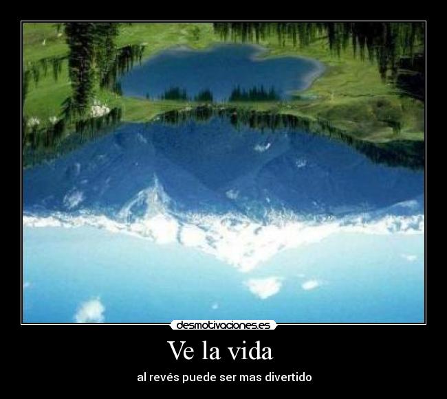 Ve la vida  - al revés puede ser mas divertido