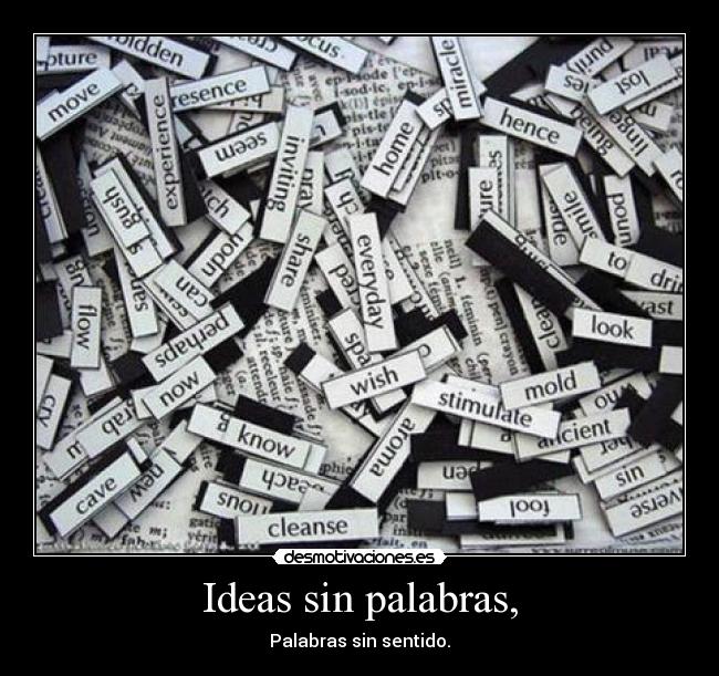 Ideas sin palabras, - 