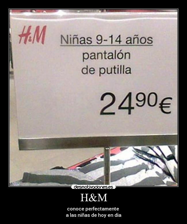 H&M - conoce perfectamente
a las niñas de hoy en dia