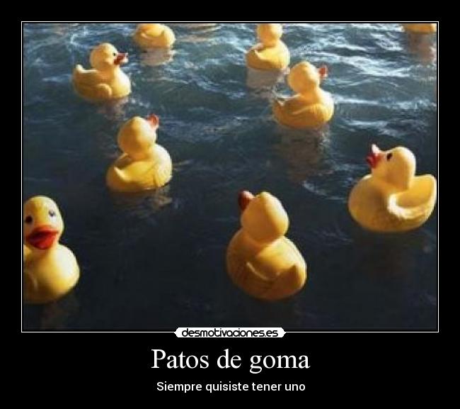 Patos de goma - Siempre quisiste tener uno