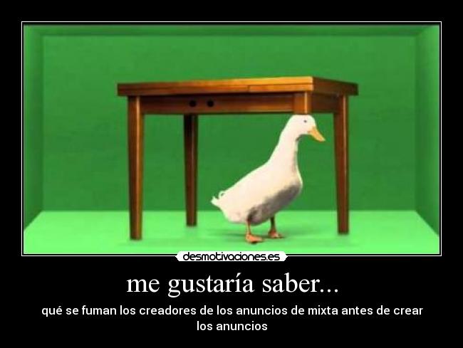 carteles pato pata mixta gustaria saber desmotivaciones