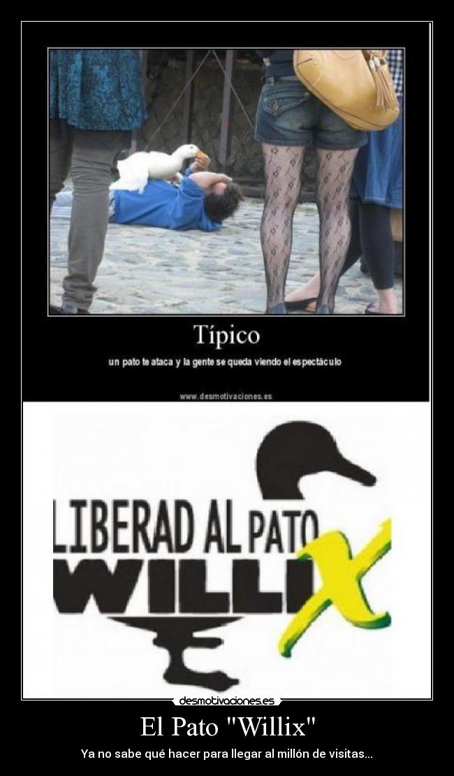 El Pato Willix - Ya no sabe qué hacer para llegar al millón de visitas...