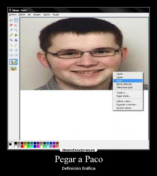 Pegar a Paco - Definición Gráfica