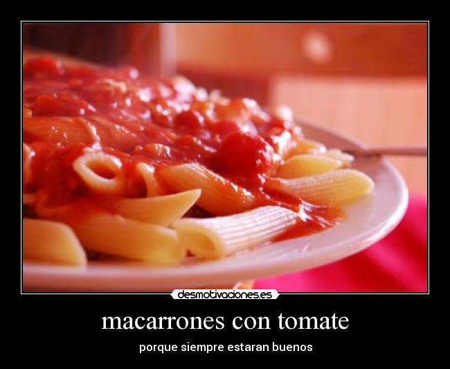 macarrones con tomate -