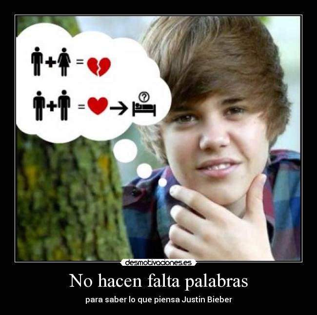 No hacen falta palabras - para saber lo que piensa Justin Bieber