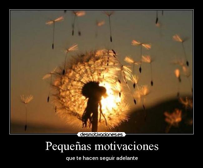 Pequeñas motivaciones - que te hacen seguir adelante