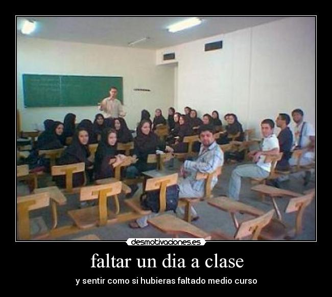 faltar un dia a clase -