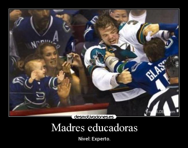 carteles ice hockey hielo madres desmotivaciones