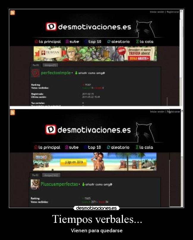 Tiempos verbales... - Vienen para quedarse