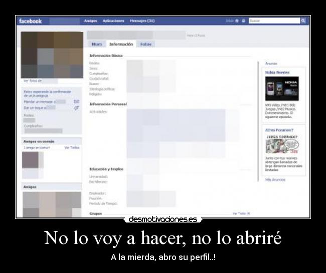 No lo voy a hacer, no lo abriré - 