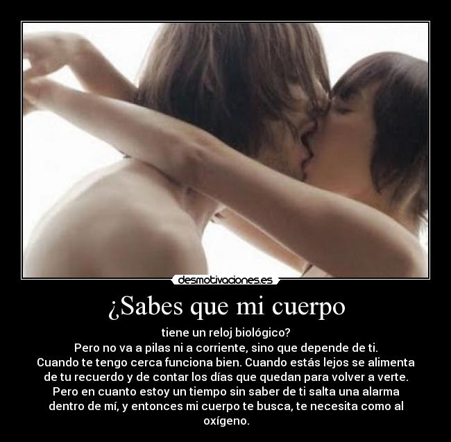 carteles cuerpo reloj funciona depende pareja amor beso necesitar oxigeno alarma desmotivaciones