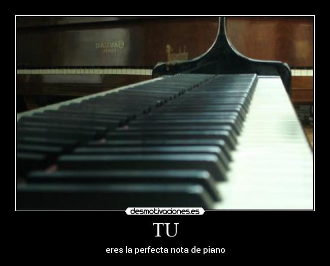 TU - eres la perfecta nota de piano