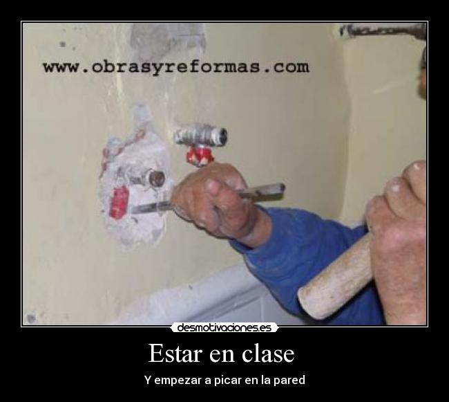 Estar en clase -