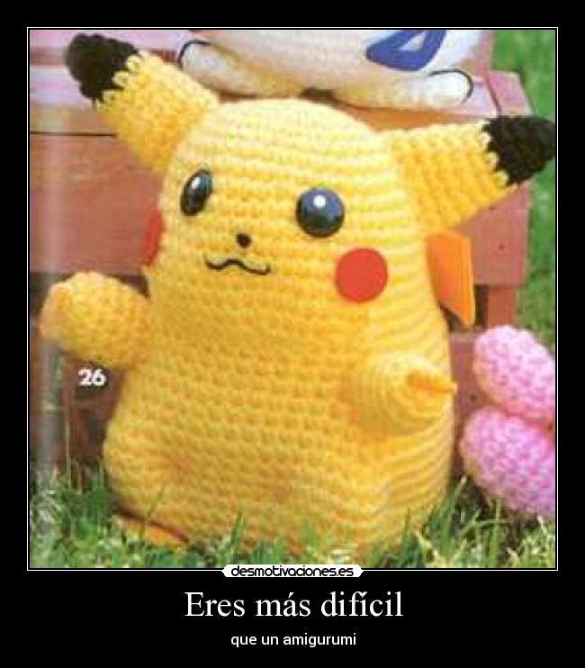 carteles pikachu amigurumi desmotivaciones