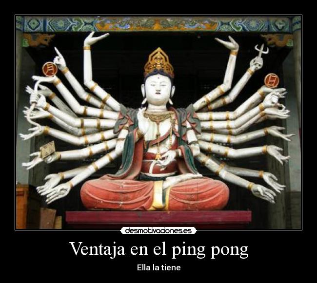 Ventaja en el ping pong - Ella la tiene