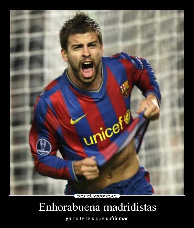 carteles pique victoria barca madrid perdedores desmotivaciones