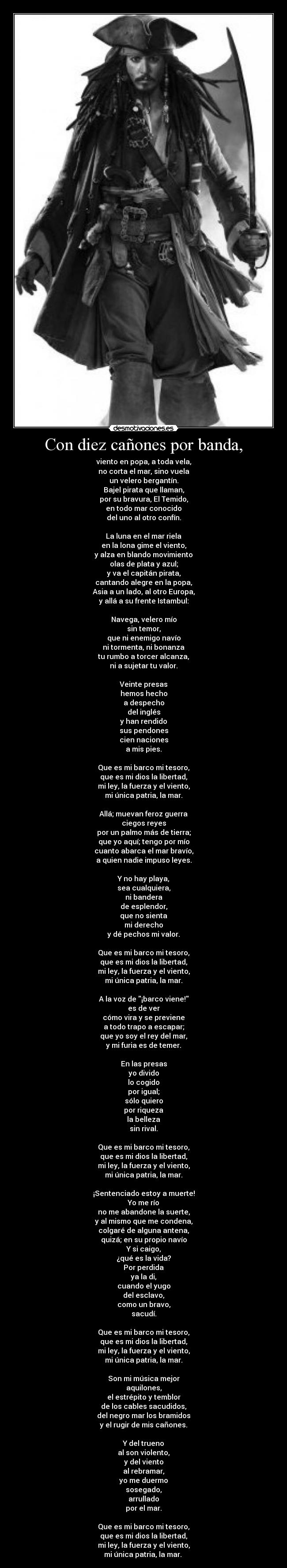 Con diez cañones por banda, - 