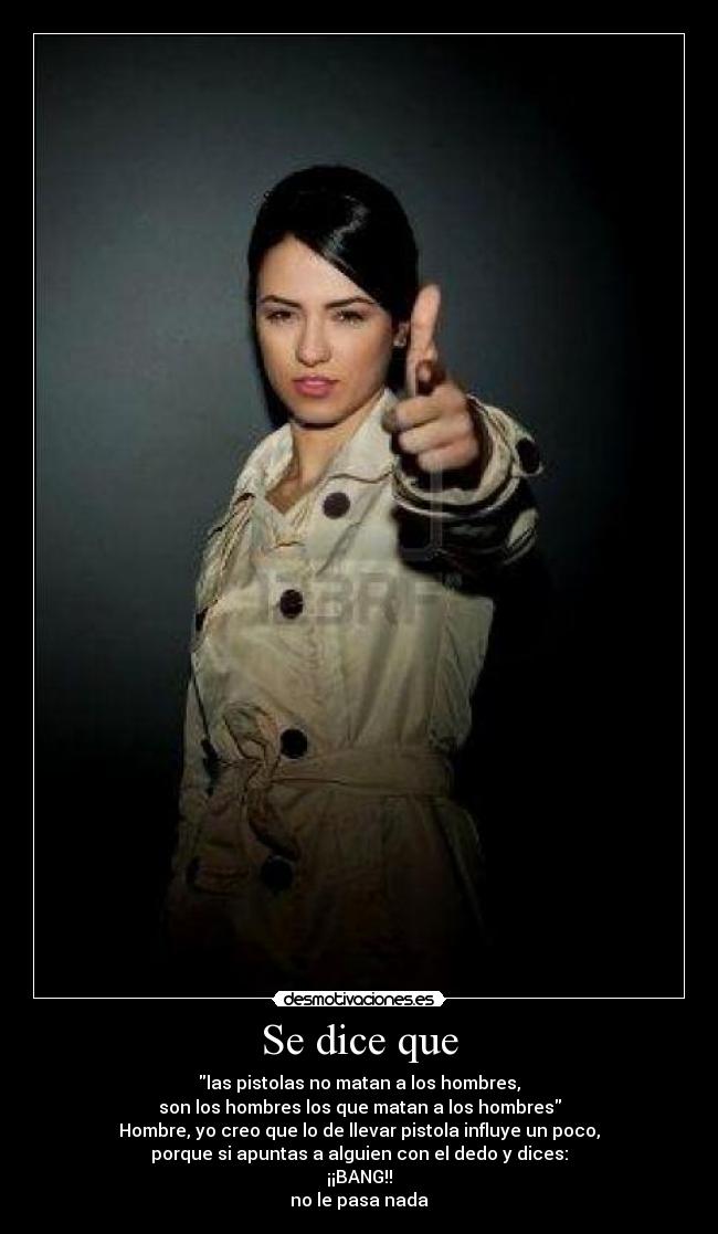 carteles pistola hombre muerte apuntar dedo matar desmotivaciones