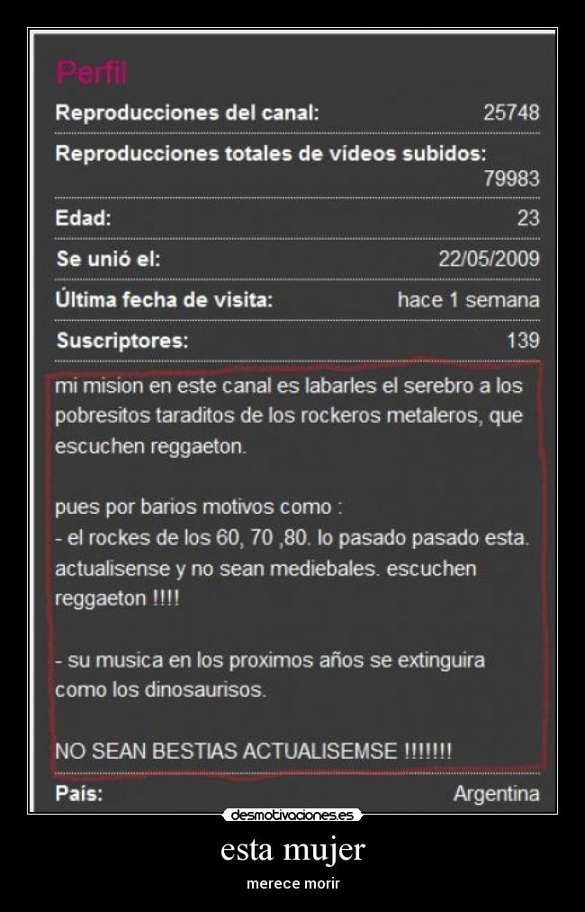 esta mujer - merece morir