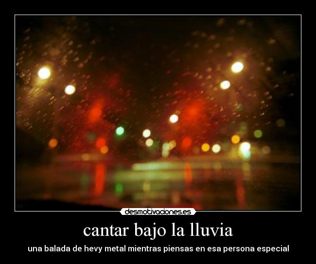 cantar bajo la lluvia -
